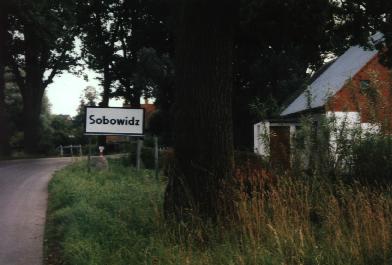 Ortseingangsschild von Sobbowitz